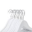 Children's Wooden Clothes Hangers – Wood – White – 360° Rotating Hook with Notches, 35cm
