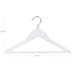 Children's Wooden Clothes Hangers – Wood – White – 360° Rotating Hook with Notches, 35cm