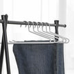 Trousers Hangers – Chrome-Plated Metal – Black – Non-Slip, Set of 20