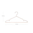 Clothes Hangers – Metal – Rose Gold – Chromium Plated, Anti-Rust, Non-Slip, Space Saving, Pack of 10
