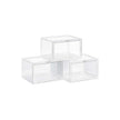 Shoe Storage Boxes – Plastic – Clear – Stackable and Easy to Assemble, Set of 3