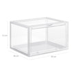 Shoe Storage Boxes – Plastic – Clear – Stackable and Easy to Assemble, Set of 3