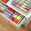 Underwear Organizer – Fabric – Grey – Collapsible Drawer Dividers Set of 4