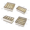 Underwear Organizer – Fabric – Grey – Collapsible Drawer Dividers Set of 4