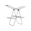Clothes Drying Rack – Stainless Steel – Blue – Height-Adjustable Wings, Foldable Design