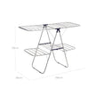 Clothes Drying Rack – Stainless Steel – Blue – Height-Adjustable Wings, Foldable Design