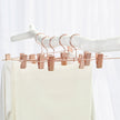 Clothes Hanger – Metal – Chrome – Sturdy with 2 Non-Slip Clips and 360° Rotation, Pack of 10
