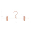 Clothes Hanger – Metal – Chrome – Sturdy with 2 Non-Slip Clips and 360° Rotation, Pack of 10
