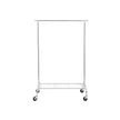 Heavy Duty Clothes Rail – Metal – Chrome – Includes Shoe Shelf, Maximum Load 50 kg