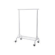 Heavy Duty Clothes Rail – Metal – Chrome – Includes Shoe Shelf, Maximum Load 50 kg