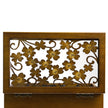 Jewellery Box – MDF Wood – Dark Brown – 6 Layers with 5 Drawers, Clover Pattern
