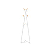Coat Rack Stand – Beech Wood – Black with Natural Grain – 9 Hooks