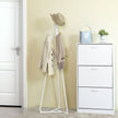 Coat Rack Stand – Beech Wood – Black with Natural Grain – 9 Hooks