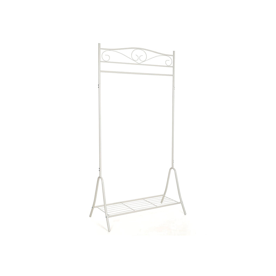 Coat Rack – Metal – Cream – Modular Design with Rail