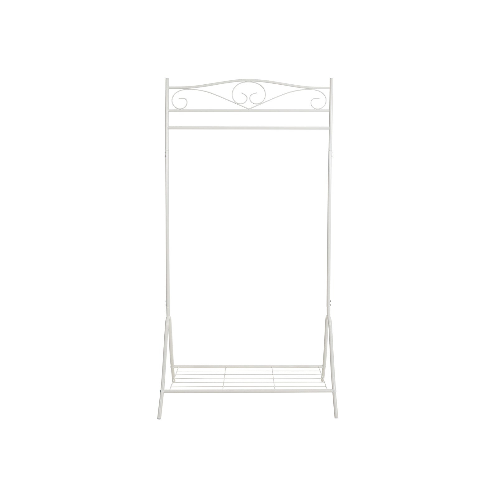 Coat Rack – Metal – Cream – Modular Design with Rail