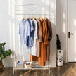 Coat Rack – Metal – Cream – Modular Design with Rail