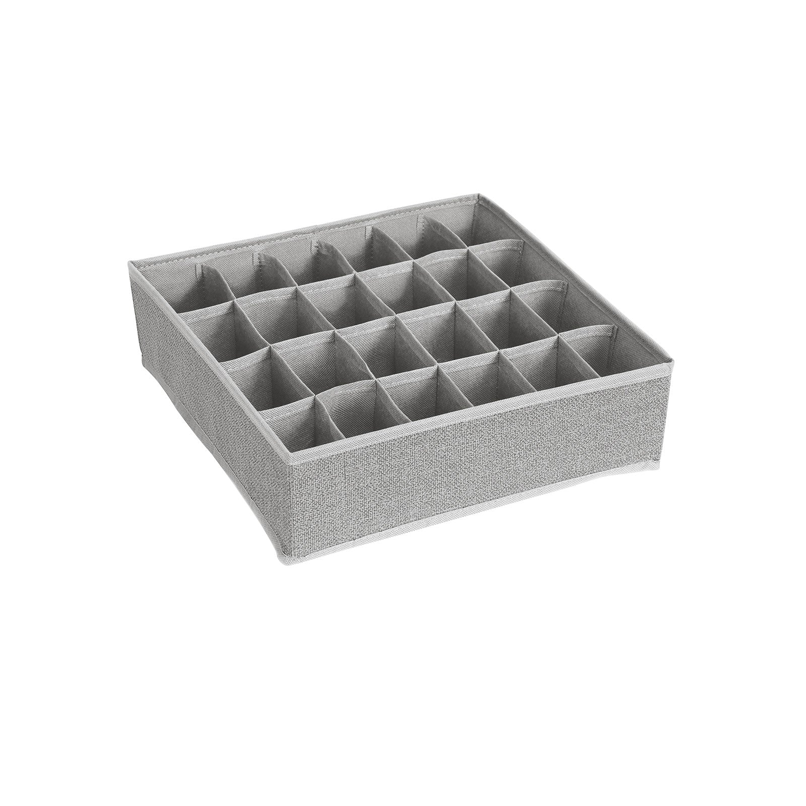 Collapsible Drawer Organiser – Fabric – Dark Grey – Set of 4 for Bras, Underwear, Socks, Ties, and Scarves
