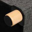Collapsible Storage Ottoman – Fabric – Dark Grey – Multifunctional Foot Stool with Wooden Feet