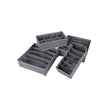 Collapsible Drawer Organisers – Fabric – Grey – Set of 4 Foldable Closet Dividers for Bras, Underwear, Socks, Ties, and Scarves