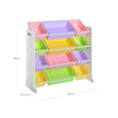 Toy Storage Unit – PP Plastic – Candy Color and White – 12 Removable Bins