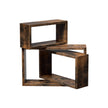 Floating Cube Shelves – Wood – Rustic Brown – Set of 3, Sizes 40/35/30 cm