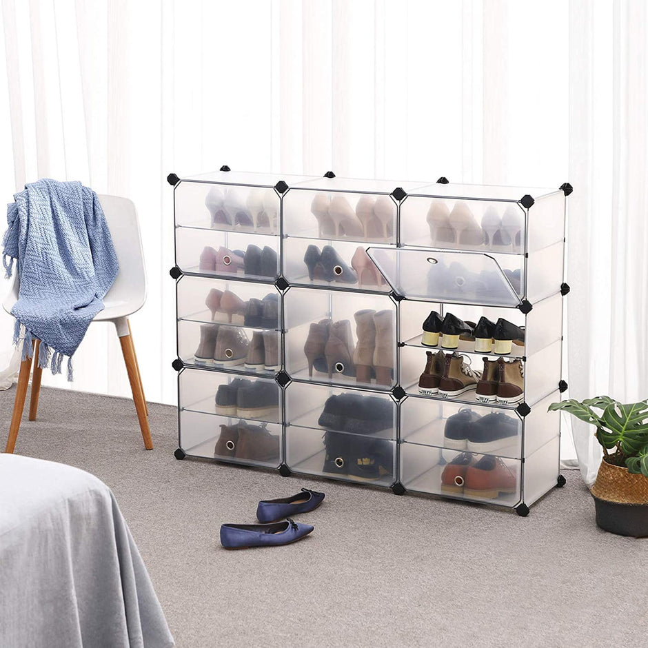 Cube Storage Unit – Plastic – White – Includes Dividers and Rubber Mallet