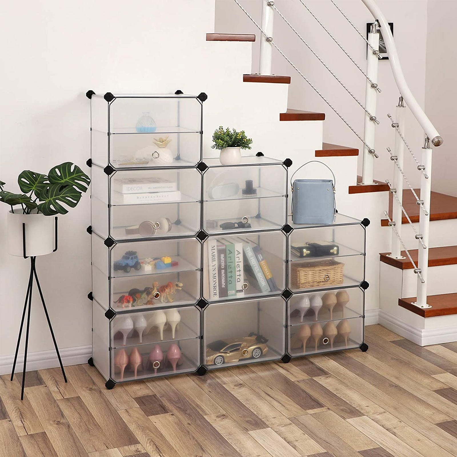 Cube Storage Unit – Plastic – White – Includes Dividers and Rubber Mallet
