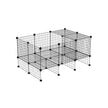 Customizable Pet Playpen – Metal – Black – Indoor Grid Design with Rubber Mallet