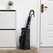 Cylindrical Umbrella Stand – Metal – Black – Includes Hooks and Drip Tray
