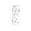 Cylindrical Umbrella Stand – Metal – White – With Hooks and Drip Tray