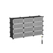Plastic Storage Organizer – Plastic – White – 12 Cube Interlocking Design