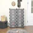 Plastic Storage Organizer – Plastic – White – 12 Cube Interlocking Design