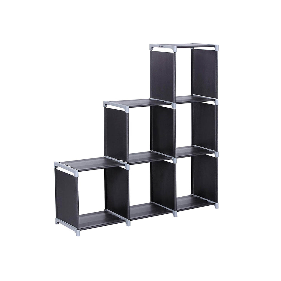 DIY Bookcase – Wood – Black – Multifunctional Storage and Room Divider