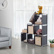 DIY Bookcase – Wood – Black – Multifunctional Storage and Room Divider