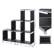 DIY Bookcase – Wood – Black – Multifunctional Storage and Room Divider