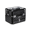 Deluxe Makeup Case – Acrylic – Black – Professional Organiser with Pull-Out Tray
