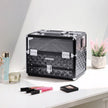 Deluxe Makeup Case – Acrylic – Black – Professional Organiser with Pull-Out Tray
