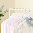 Double Rails Clothes Rack – Metal – White – Max Load 55 kg with Storage Shelf