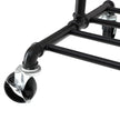 Double Rod Garment Rack – Metal – Black – Heavy Duty with Wheels, 110 Kg Capacity