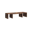 Dual Monitor Riser – Wood – Rustic Brown – Adjustable with 3 Shelves
