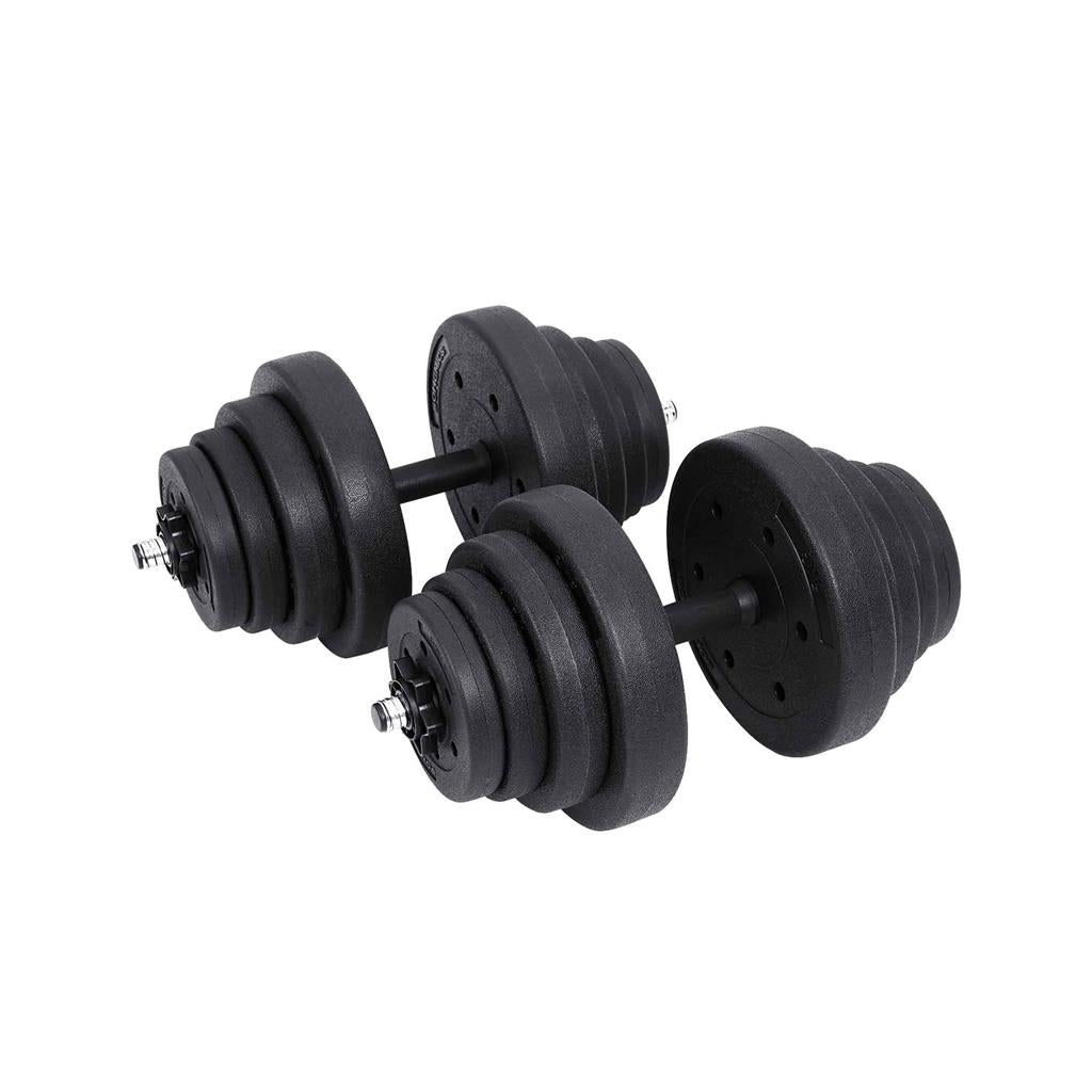 Dumbbell Set – Metal – Black – Total 40 kg for Home and Gym Fitness
