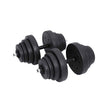 Dumbbell Set – Metal – Black – Total 40 kg for Home and Gym Fitness