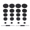 Dumbbell Set – Metal – Black – Total 40 kg for Home and Gym Fitness