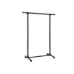 Extendable Garment Rack – Metal – Matte Black and Blue – Rolling Design with Thickened Hanging Rail, 60 kg Load Capacity