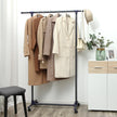 Extendable Garment Rack – Metal – Matte Black and Blue – Rolling Design with Thickened Hanging Rail, 60 kg Load Capacity
