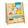 Children's Bookcase – Fabric – Multi-Color – 4-Tier Sling Design for Nursery and Kindergarten