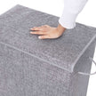 Double Laundry Hamper – Linenette Fabric – Grey – Divided Design with Magnetic Lid and Removable Liner