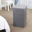 Laundry Hamper – Linenette Fabric – Grey – 85L Capacity with Magnetic Lid and Removable Liner Bag