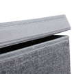 Laundry Hamper – Linenette Fabric – Grey – 85L Capacity with Magnetic Lid and Removable Liner Bag
