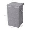 Laundry Hamper – Linenette Fabric – Grey – 85L Capacity with Magnetic Lid and Removable Liner Bag